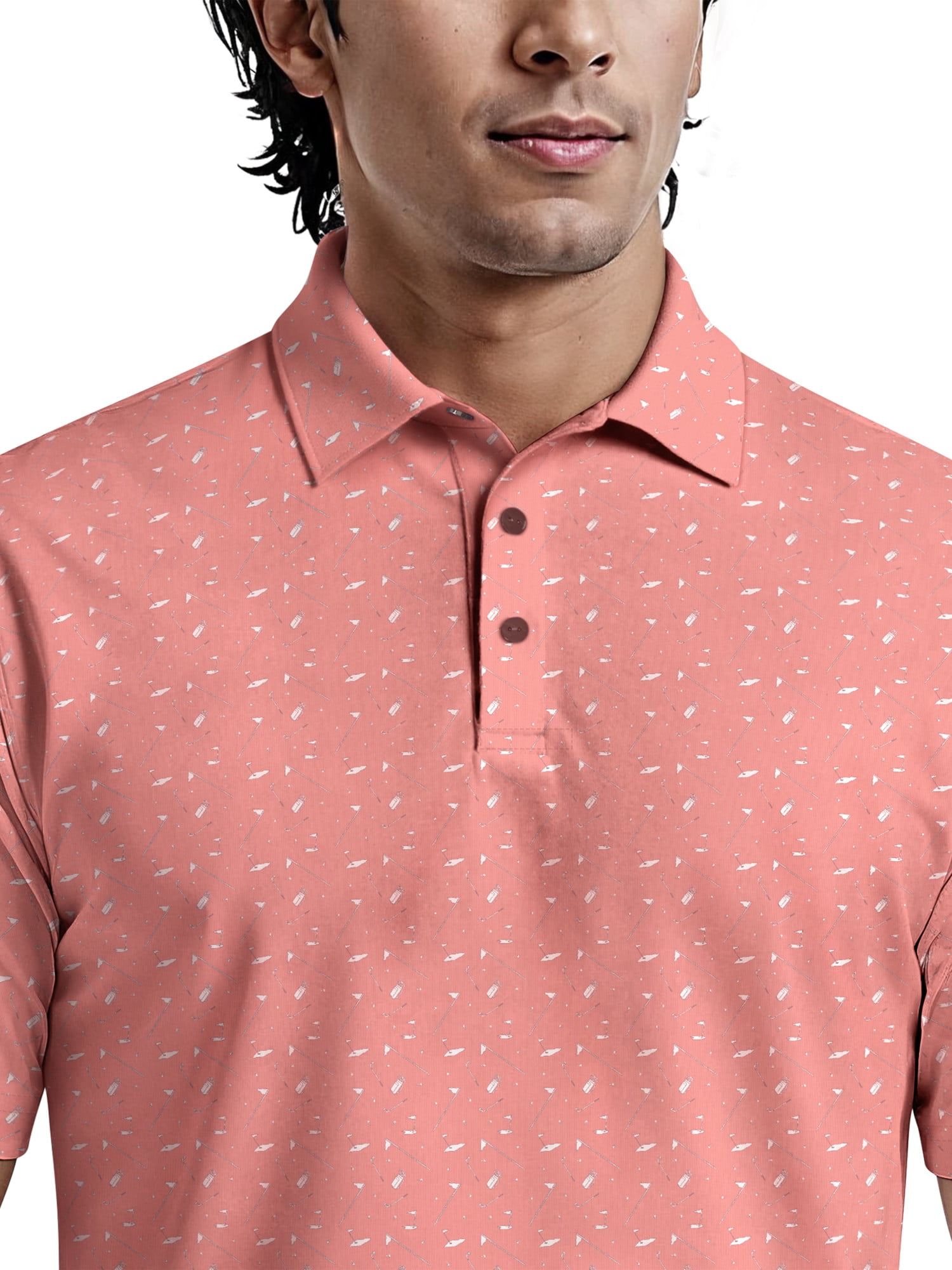Ben Hogan Men's & Big Men's Performance Golf Themed Short Sleeve Polo Shirt, up to 5XL