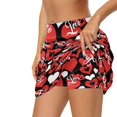 thumbnail image 5 of Uorisango Loving Heart Womens Running Sports Pickleball Skirt Lightweight Breathable Women's Active Performance Skort Soft Polyester Spandex Fabric Outing Wear for Women Size M, 5 of 7