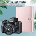 thumbnail image 4 of Fintie Photo Album 4x6 Photos - 112 Photos Premium Vegan Leather Cover with Snap Fastener, Portable Wallet Photo Albums, Rose Gold, 4 of 9