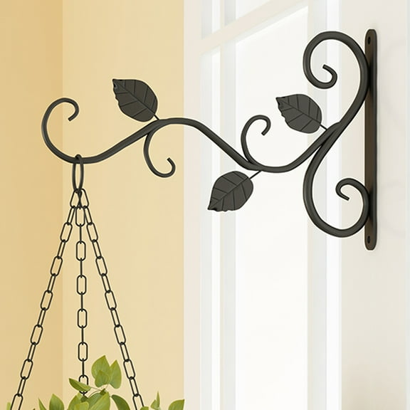 Travelwant Iron Hanging Plant Hook Rust Resistant Wall Decorative Bracket,Hanging Basket Hanger Hook for Flower Pots Bird Feeder Wall Hanging Hook