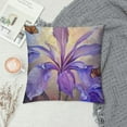 thumbnail image 2 of Blue Flower with Butterflies Sketch' Floral Throw Cushion Pillow Cover for Living Room, Sofa, 2 of 5