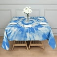thumbnail image 3 of Blue Tie Dye Pattern Square Tablecloth,Waterproof Square Table Cover,Wipeable Spillproof Washable Table Cover for Home Kitchen Party Decor 42"X42"(107x107cm), 3 of 6
