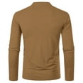thumbnail image 4 of Inglocry Henley Long Sleeve Shirts for Men, Regular-Fit Solid Color Basic Button Down Shirts Soft Basic Tops Camel L, 4 of 5