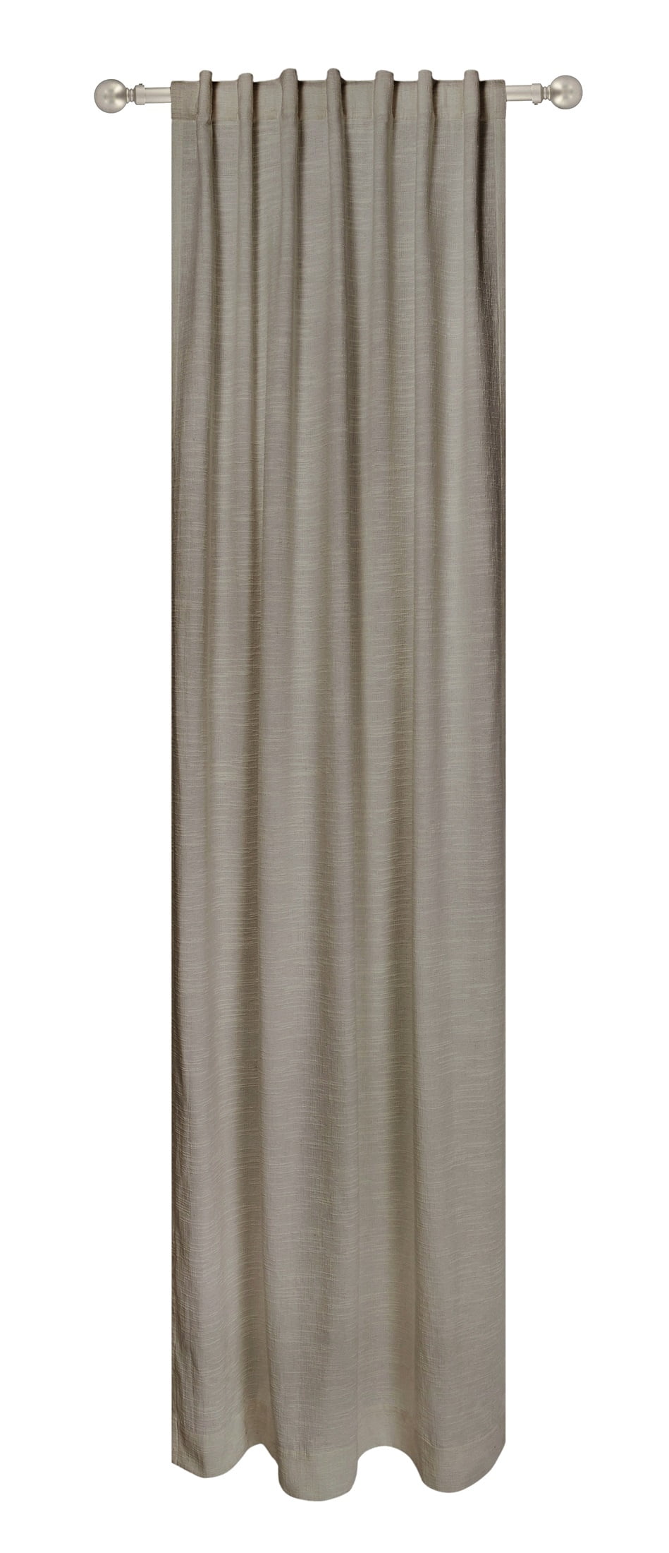 Better Homes & Gardens Textured Solid Chenille Light Filtering Single Curtain Panel, Grey Bisque, 50"W x 84"L