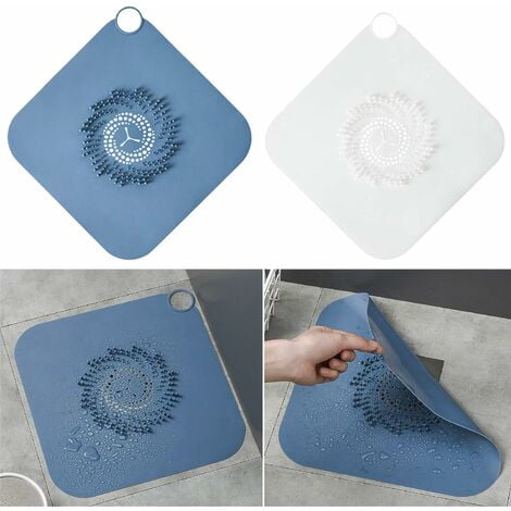 Shower Drain Filter, 2 Pieces Silicone Drain Shower Hair Catcher, Shower Drain Covers Easy Enough to Install and Clean for Bathroom Drain
