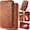 Brown, variant on for Motorola Moto G (2026) Leather Phone Case Ultra Thin Slim Built in Magnetic Folio Flip Cover, Fashion Plaid Lining, Multi Hidden Card Slot Cash Holder, Stand Support