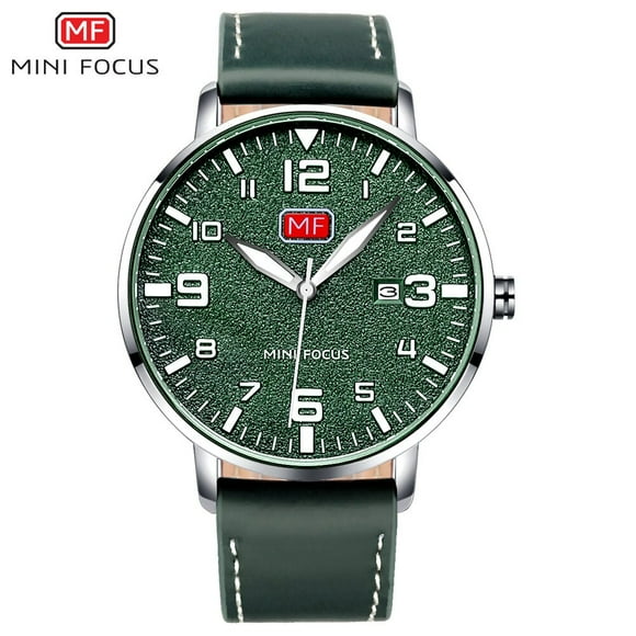 MINI FOCUS Fashion Men's Wristwatch Quartz Wrist Watch Men Waterproof Black Leather Strap Luxury Brand Watches Relogio Masculino