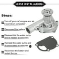 thumbnail image 6 of Unique Bargains Water Pump for Mitsubishi Forklift S4Q S4Q2 Engine with Gasket Kit, 6 of 6