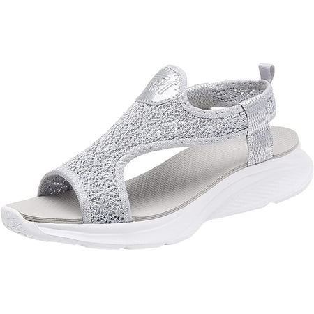Sport Peep Sandals Beach Summer Comfortable Fashion Women Shoes Wedges Toe Slip on Flat Sandals for Women