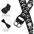 thumbnail image 3 of KOMI Dog Paw Watch Band Compatible with Apple Watch Band 38mm 40mm 44mm 42mm 45mm 41mm 49mm for Women, Slim Lace Silicone Hollow Out Wristbands for iwatch Series 9/8/7/6/5/4/3/2/1/SE Black with Charms, 3 of 7