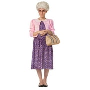 Rasta Imposta Golden Granny Wise Women's Halloween Fancy-Dress Costume with Wig for Adult, S-M