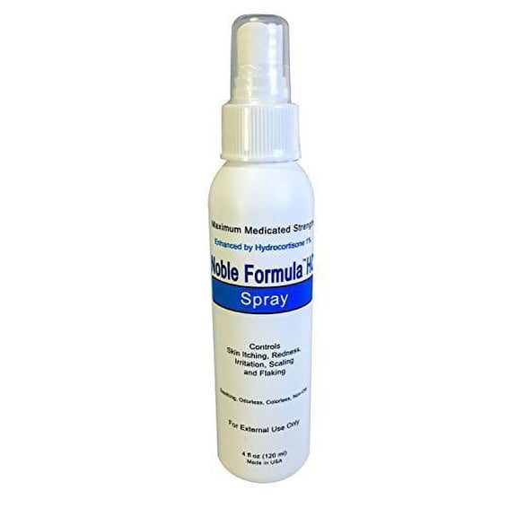 Noble Formula Hydrocortisone Spray with Pyrithione Zinc (Znp) .25% Enhanced By Hydrocortisone 1 %, 4oz (120 Ml)