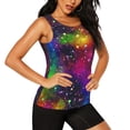 thumbnail image 2 of Bixox Women's Bright Universe Printed Sleeveless Fitness Workout Running Quick-Dry Tank Top, 2 of 7