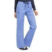 MED COUTURE Women Signature Drawstring Pant, Color: Ceil/Navy, Size: L (8705-CLNY-L)