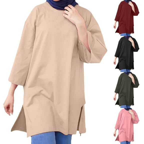 Womens Stand Collar Blouse Long Sleeve Button Front Solid Color Elegant Casual Shirt