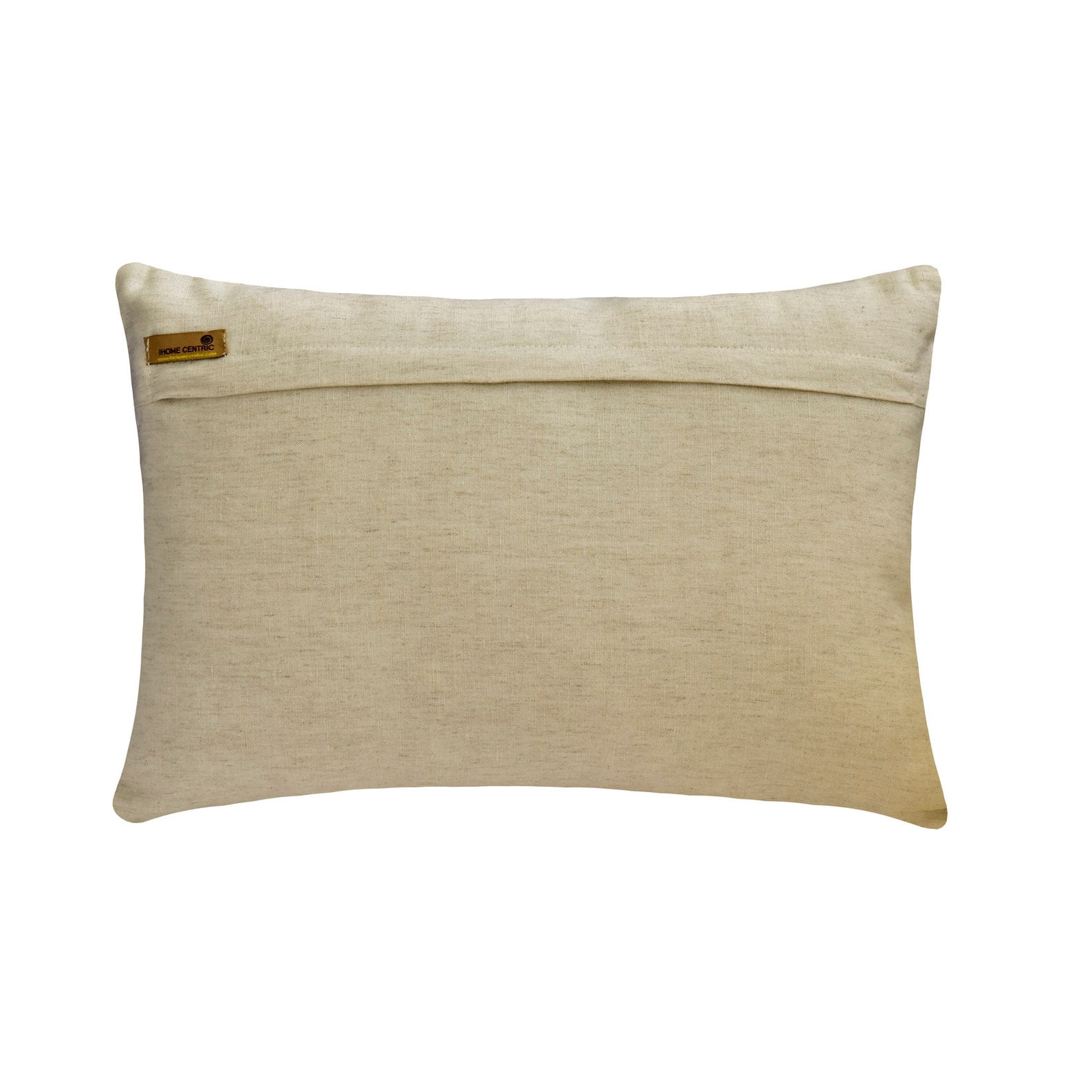 The HomeCentric Decorative Purple Pack of 2, 12"x20" (30x50 cm) Lumbar Pillow Cover, Velvet & Linen Patchwork Oblong Pillow, Striped Pattern Modern Style - Swathe Wine