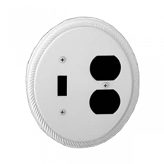 Renovators Supply Vintage Switch Plate Covers White Embossed Toggle/Outlet