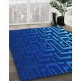 thumbnail image 2 of Ahgly Company Indoor Rectangle Patterned Neon Blue Area Rugs, 2' x 5', 2 of 6