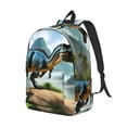 thumbnail image 2 of Balery Lake Forest Dinosaur A Vintage Canvas Backpack for Men and Women - Large Capacity, Durable Travel Laptop Bag for School, Work, Hiking, and Outdoor Activities-Medium, 2 of 7