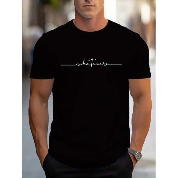 Camiseta informal de cuello redondo y manga corta para hombre, suave y transpirable, de color liso. Ideal para uso informal, vacaciones y actividades al aire libre. Ideal para el verano.