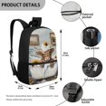 thumbnail image 5 of Uourmeti Lightweight 17 Inch Backpack for School Travel, Smooth Zipper Spacious Interior Stylish Student Bookbag, Sunflower Calf Pattern, 5 of 6