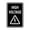 Black, variant on Portrait Round High Voltage Sign (Black) - Small