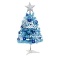 thumbnail image 2 of Blue Christmas Tree,Artificial Christmas Tree Pre-lit Christmas Trees with Ball & Star Ornaments, Ideal for Ideal for Holiday Home, Office and Xmas Party Décor - Includes Stand, 2 of 7