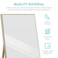 thumbnail image 6 of Best Choice Products 65x22in Full Length Mirror, Rectangular Beveled Wall Hanging & Leaning Floor Mirror - Gold, 6 of 8