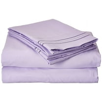 Elegant Comfort Chain Design 1500 Series Wrinkle and Fade Resistant 3-Piece Bed Sheet set, Deep Pocket, - Twin, Lilac