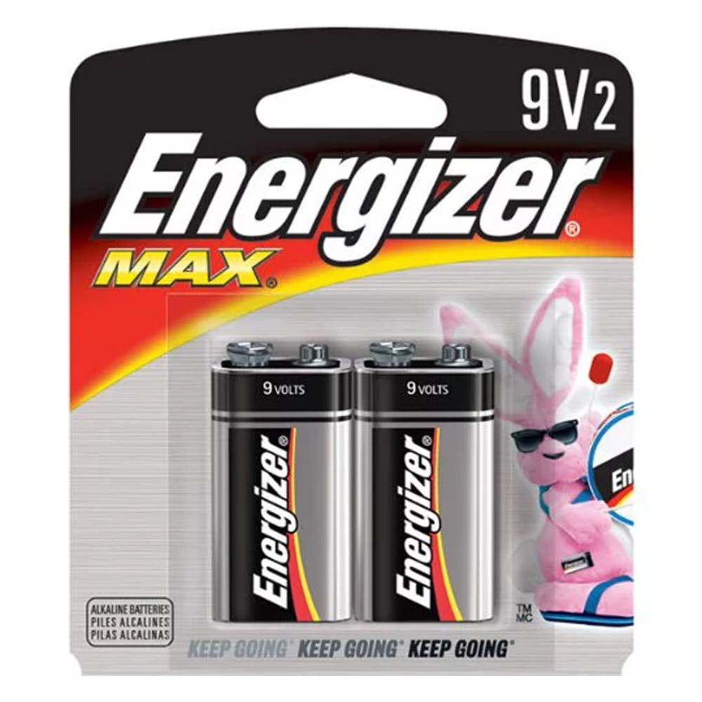 Energizer 9V Alkaline Battery Retail Pack 2PackT39854