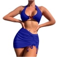 thumbnail image 1 of Conjuntos de bikinis lisos con cuello halter y cuerpo dividido para mujer OAVQHLG3B Store  lin121212, 1 of 3