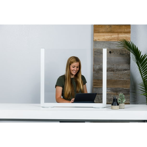 Protective Guide Sneeze Guard, Clear Acrylic Plexiglass Shield with