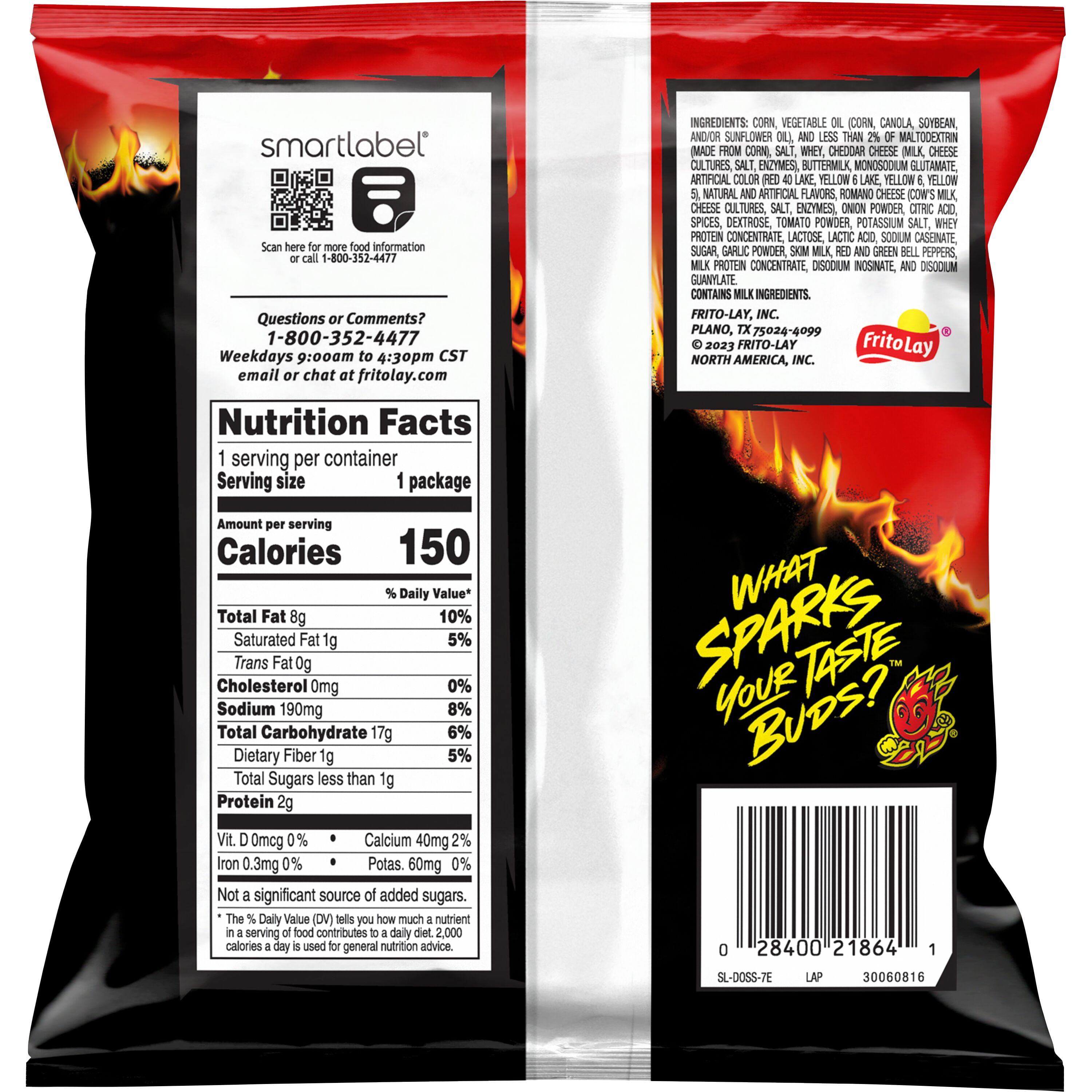 Doritos Flamin' Hot Nacho Flavor Tortilla Snack Chips, 40 Count 1 Ounce Bags