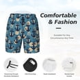 thumbnail image 5 of Sigee Anchors Print Mens Swim Trunks with Compression Liner Quick Dry Swim Stretch Beach Shorts with Pockets,S-3XL, 5 of 7