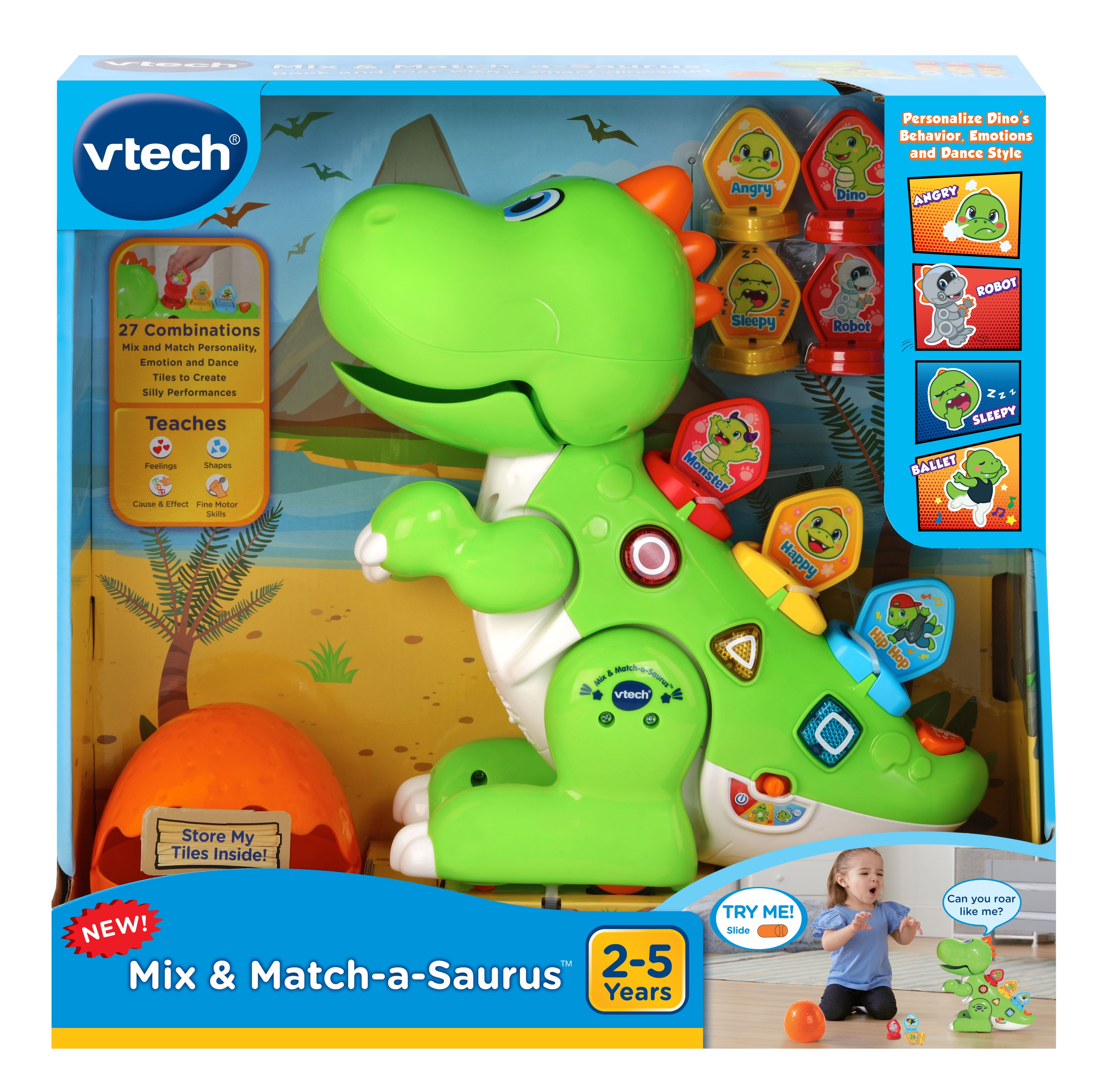 VTech Learn & Dance Dino Baby Interactive Educational Baby Musical Toy 2-5Yrs 