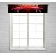 thumbnail image 1 of ABPHQTO Cenefa de cortina para ventana con diseño de flamencos rosas en la puesta de sol tropical pacífica 30x130 cm, 1 of 1