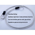 thumbnail image 5 of Stainless Steel Safety Cable, Double Loop Braided Steel Cable Flexible Lock Cable Lock U-Lock, Padlock, Transparent Wire Rope, 5 of 5