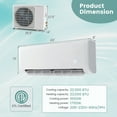thumbnail image 4 of Giantex Système de Climatisation/chauffage Mini-Split 24000 BTU, Compatible avec Alexa, Unité de Climatisation Sans Conduits, Refroidit jusqu'à 1500 Pi2, 4 of 10