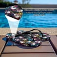 thumbnail image 3 of Chririnla Splash Ink Skull Print Flip Flops for Women Beach Casual Arch Support Thin Strap Sandal Lightweight Soft Footbed Slides Sandals for Pool Walking, 3 of 7