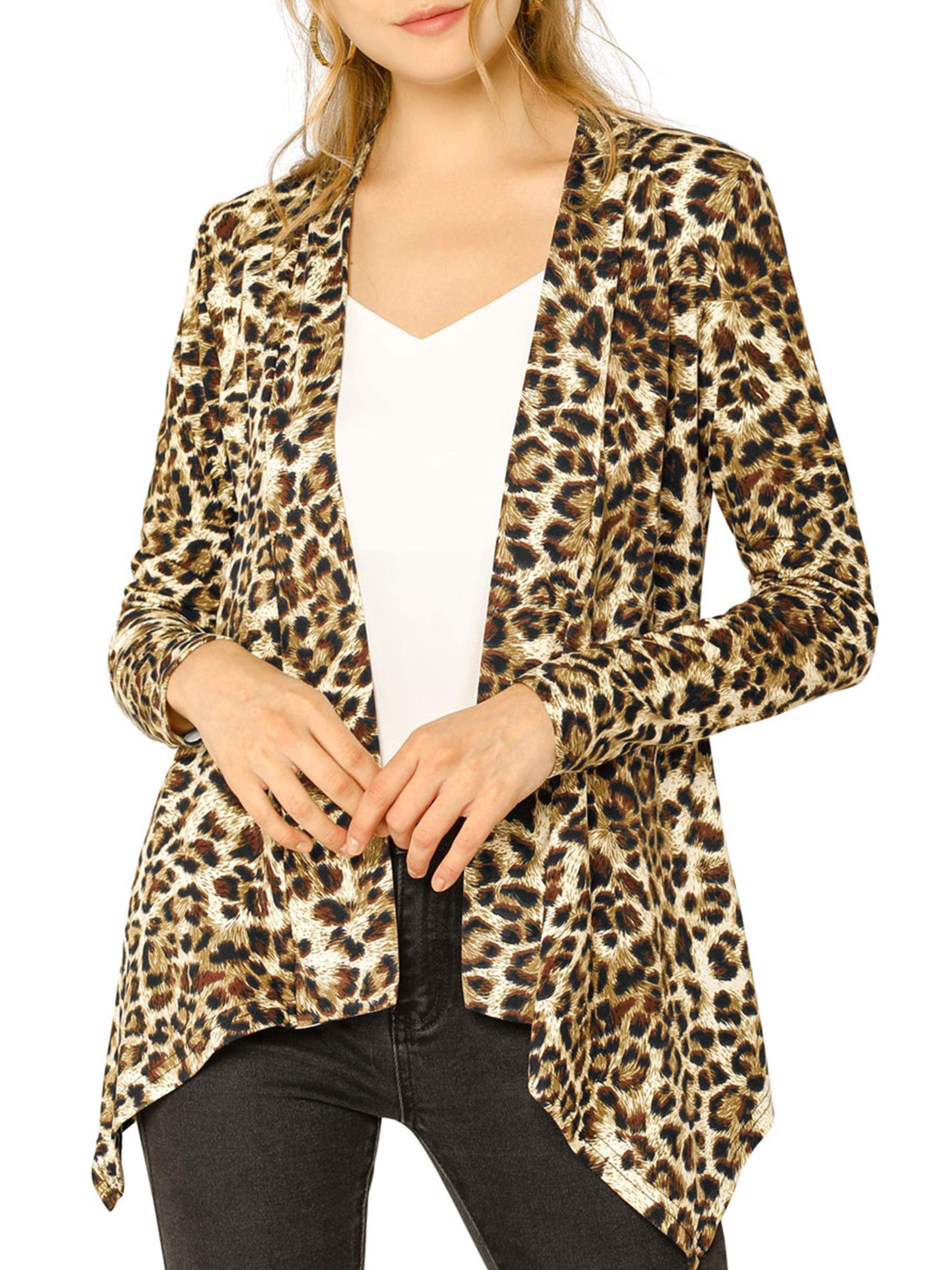 leopard print long cardigan