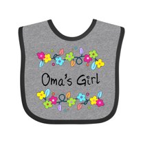Inktastic Omas Girl- bright flowers Girls Baby Bib
