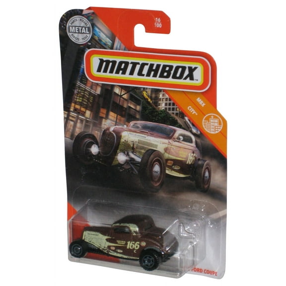 Matchbox MBX City (2019) Brown '33 Ford Coupe Toy Car #16/100
