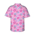 thumbnail image 4 of Xecao Donuts print Hawaiian shirt - a stylish short-sleeve button-down for men, perfect for casual beach and tropical outings., 4 of 9