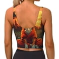 thumbnail image 2 of Bixox Women's Sunset Meditating Dog Pattern Fitness Navel Tank Top U-Back Yoga Tank Top Sweatshirt Sports Bra, 2 of 5