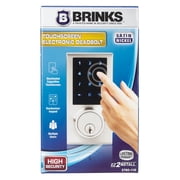 Brinks Single Cylinder Electronic Touchscreen Deadbolt, Satin Nickel Finish