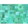 thumbnail image 1 of Ahgly Company Indoor Rectangle Patchwork Light Blue Transitional Area Rugs, 2' x 5', 1 of 4
