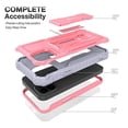 thumbnail image 5 of FITO For iPhone 12 Mini Case, Phone Case with Screen Protector and Kickstand (Pink), 5 of 7