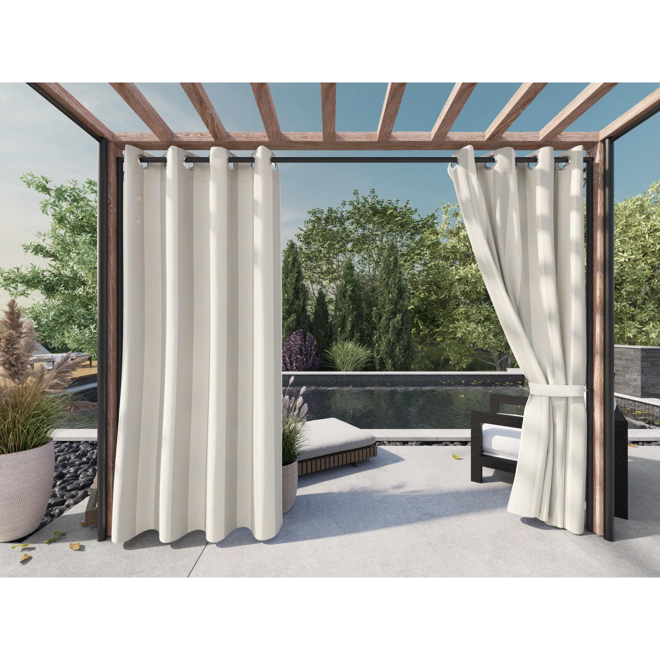 Covermates Outdoor Patio Curtain – Water‑Resistant with Grommets, 50"x84"