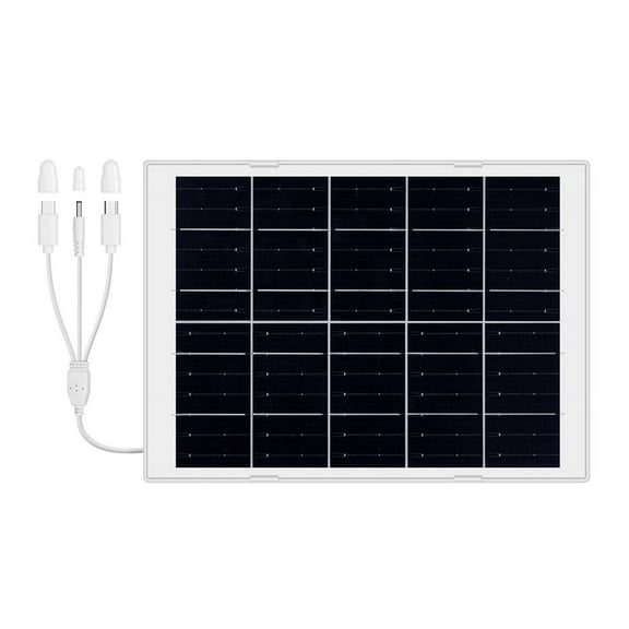 Solar Panel 8W Solar Panel Charge IP65 Waterproof with 3in1 Cable for 5V Battery Camera Low Power Camera Solar Charging