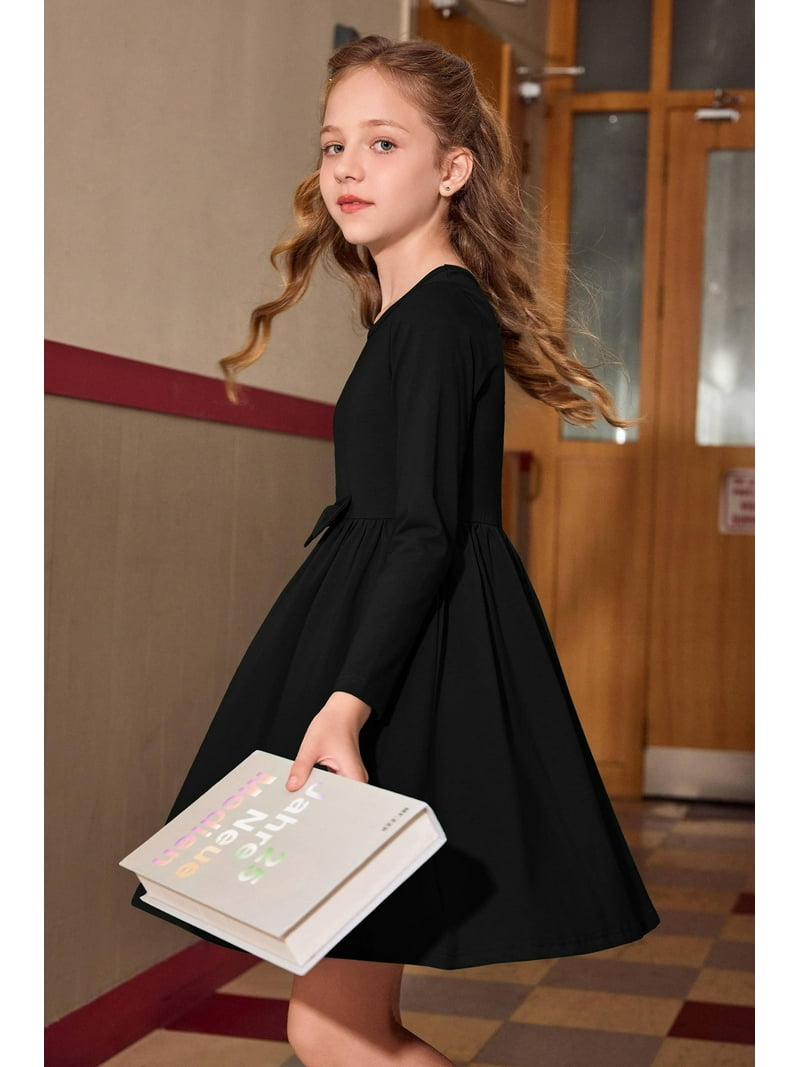 chinese dress ladies Black taffeta A-line dress with crystal embroidery